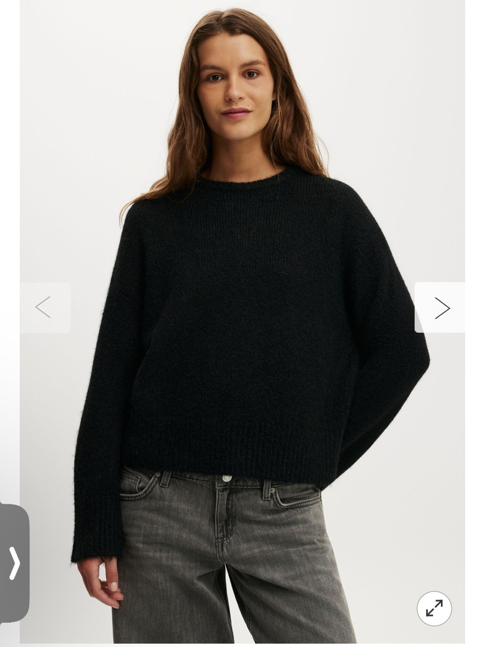 Cotton On Black Lux Crewneck Sweater